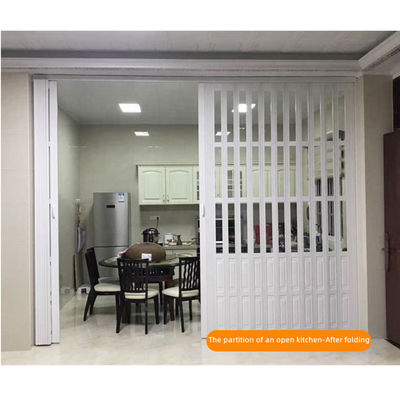 Waterproof Bathroom PVC Folding Door Partition Easy Installation