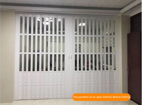 Waterproof Bathroom PVC Folding Door Partition Easy Installation