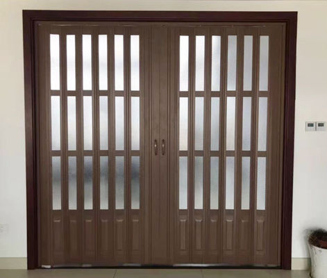 Waterproof Bathroom PVC Folding Door Partition Easy Installation